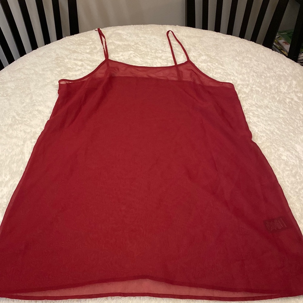 Red see through slip